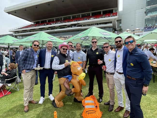 Jake's Bucks Party at Stakes Day.