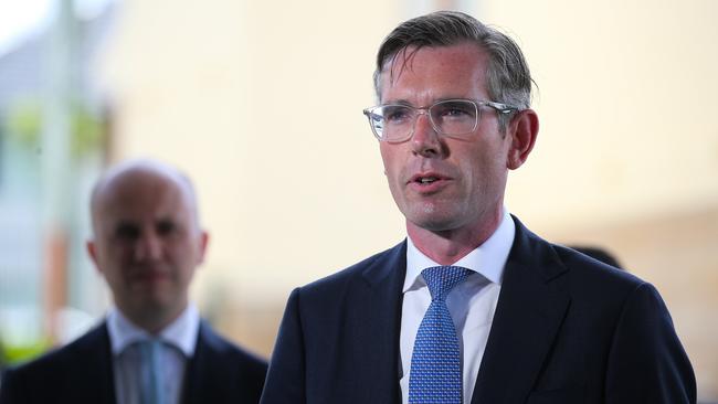 SYDNEY, AUSTRALIA - NewsWire Photos, JANUARY 31 2022: NSW Premier Dominic Perrottet, addresses the media during a press conference in Sydney. Picture Gaye Gerard / NCA Newswire.. Picture: NCA NewsWire /Gaye Gerard