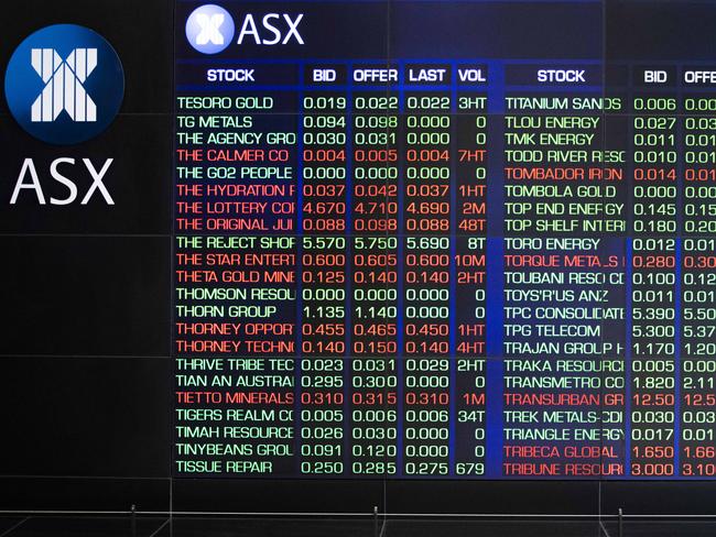 SYDNEY, AUSTRALIA - NCA NewsWire Photos - 12 OCTOBER, 2023: The Australian Stock Exchange in Sydney.Picture: NCA NewsWire / Christian Gilles