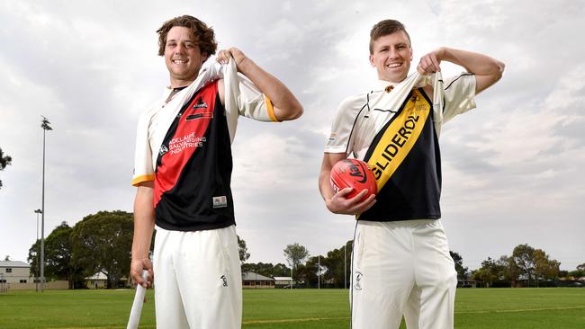 First grade cricketers and league footballers Isaac Johnson (left) and Luke Reynolds. Picture: Tricia Watkinson.