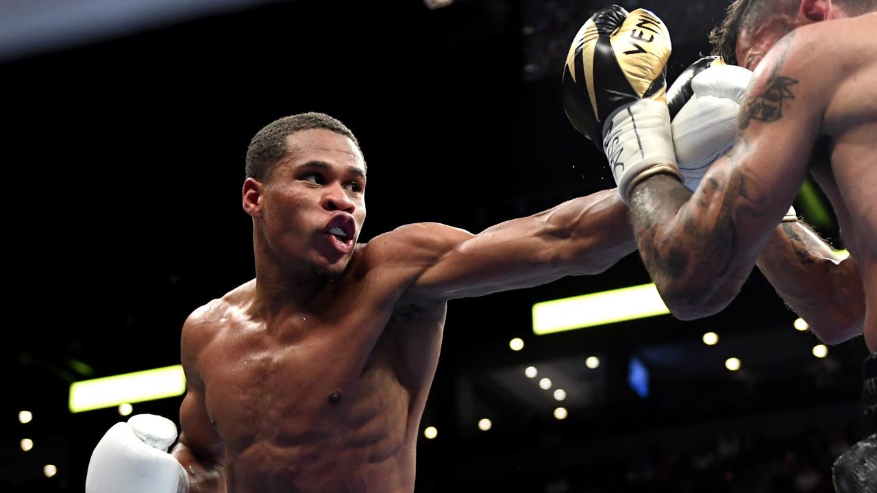 Devin Haney (L) is in the best condition of his life, according to his team. Photo: Getty Images