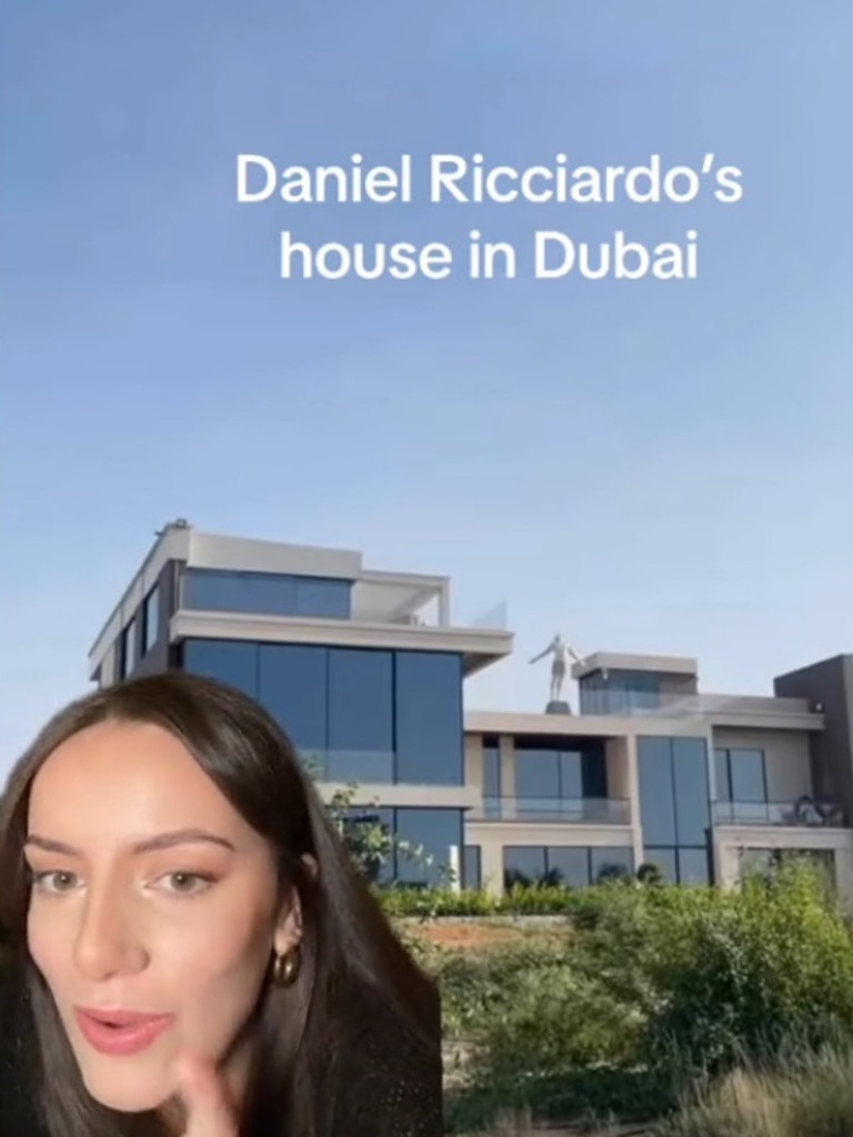 Daniel Ricciardo's luxury pad in Dubai. Photo: TikTok, @bxllajames.