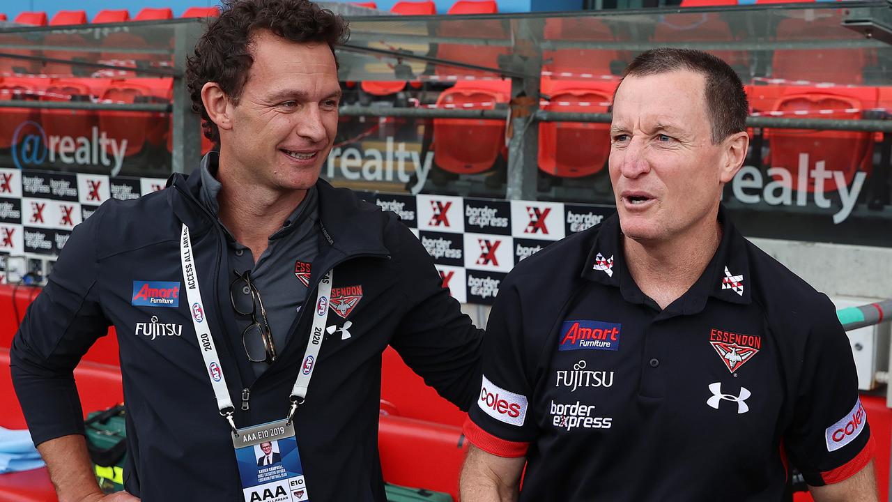 Essendon CEO Xavier Campbell oversaw the coaching succession plan from John Worsfold, pictured, to Ben Rutten. Picture: Michael Klein