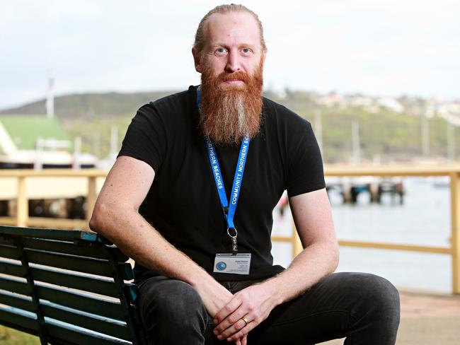 Community Northern Beaches outreach worker Daniel Peterson at East Esplanade Manly. Picture: Adam Yip / Manly Daily