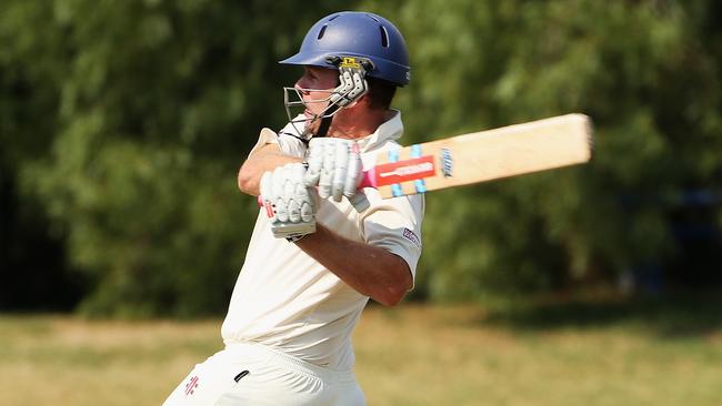 Neil Schlittler smashed 105no off 33 balls for Mentone’s father-son side.