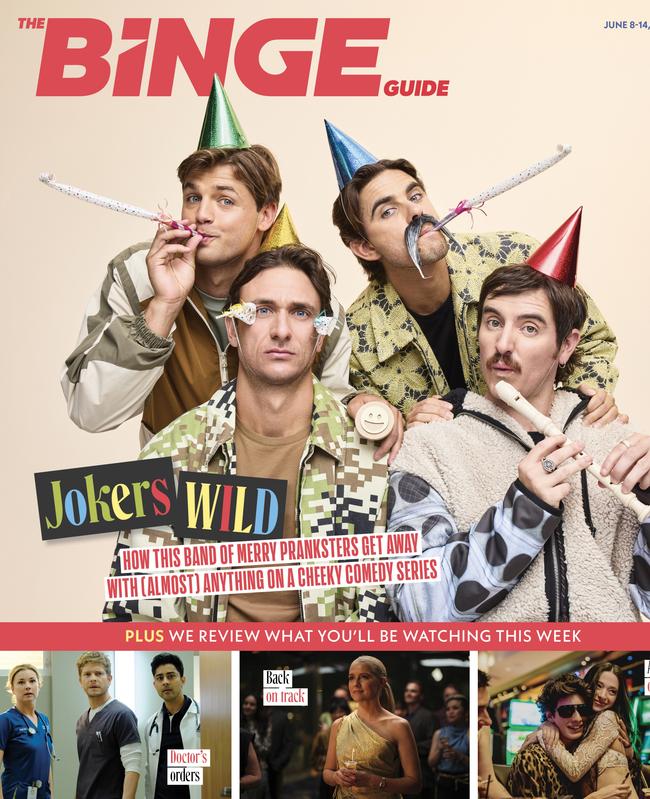 Liam Moore, Matt Falcon, Jack Steele (front) and Dom Littrich. Picture: The Binge Guide