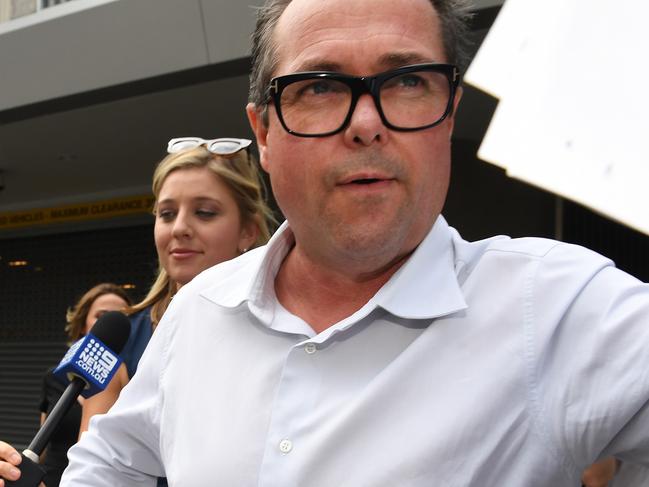 Richard Marlborough is seen leaving the police watch house in Brisbane in February. Picture: AAP