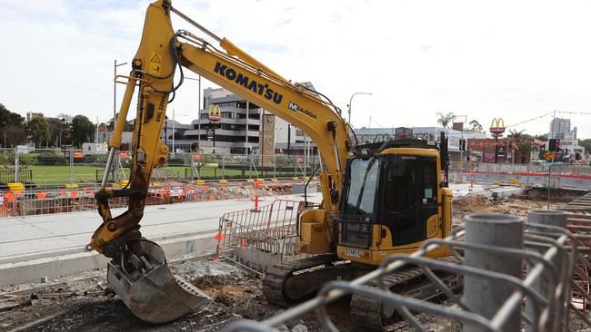 Constructions sites have been shut down amid the Sydney lockdown. Picture: David Swift