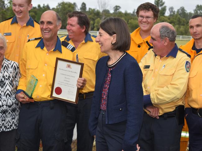 NSW Premier Gladys Berejiklian visited Rappville, handing out awards and grants.