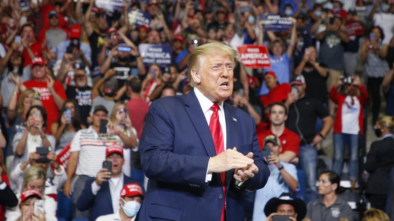 Most of the crowd was squeezed into the view of the camera. Picture: Ian Maule/Tulsa World via AP