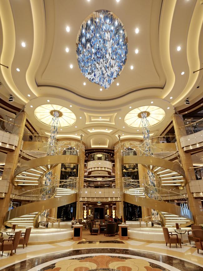 A sneak peak inside the cruise ship Majestic Princess, which docked in Hobart on Sunday. Picture: PATRICK GEE