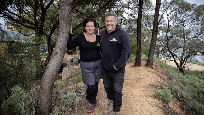 Brad and Nicole Flowers Owners of the Overland Corner Hotel in Overland Corner on the River Murray in the Riverland, SA. Picture Emma Brasier