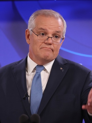 Prime Minister Scott Morrison took a swipe at the Network Ten journalist that revealed an alleged text exchange between Gladys Berejiklian and a current Liberal Cabinet Minister. Picture: NCA/ Gary Ramage                  Picture: NCA NewsWire / Gary Ramage