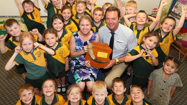 Gilston State School Principal Craig Douglas helps keep attendance rates high with a new strategy. Picture Glenn Hampson