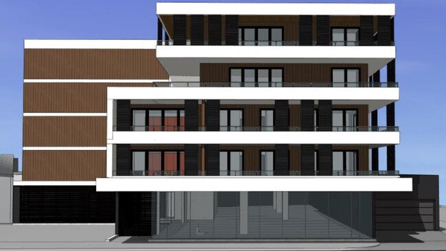 Architects rendering of proposal for 1-3 Alfred Street and 315 West Street, Umina Beach.