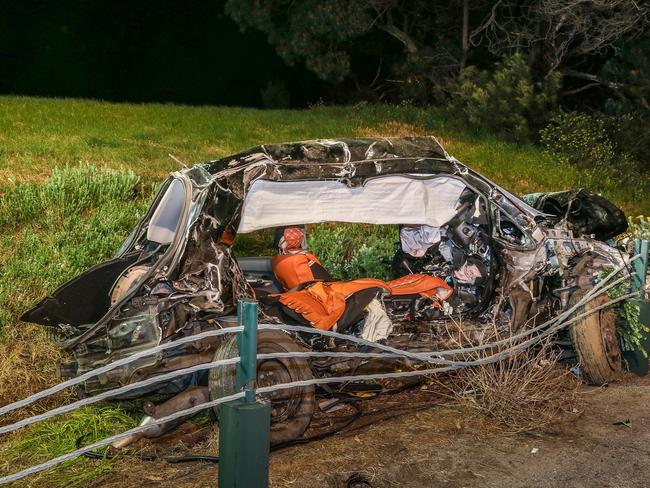 The Toyota that Xinyu Yuan and her mother Ma Li Dai were in. Picture: Gary Sissons.