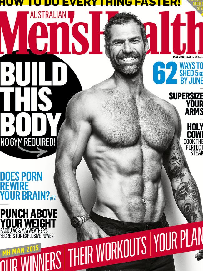 Damien Rider on the cover of Men’s Health.