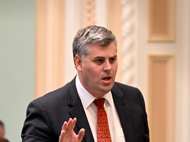 Queensland Police Minister Mark Ryan almost got caught out by the return of voting in the chamber. Picture: NCA NewsWire / Dan Peled