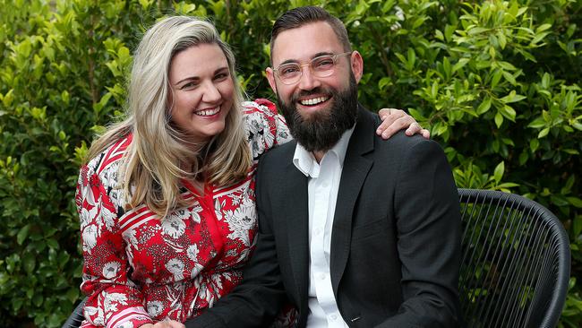 New Labor MP Dustin Halse, pictured with wife Rachel, is set for state parliament. Picture: Ian Currie