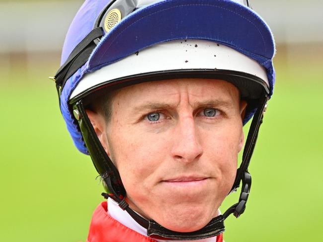 MELBOURNE, AUSTRALIA - DECEMBER 30: Damian Lane after riding Fearentless to win Race 3, the Boozebud Handicap, during Melbourne Racing at Moonee Valley Racecourse on December 30, 2023 in Melbourne, Australia. (Photo by Vince Caligiuri/Getty Images)