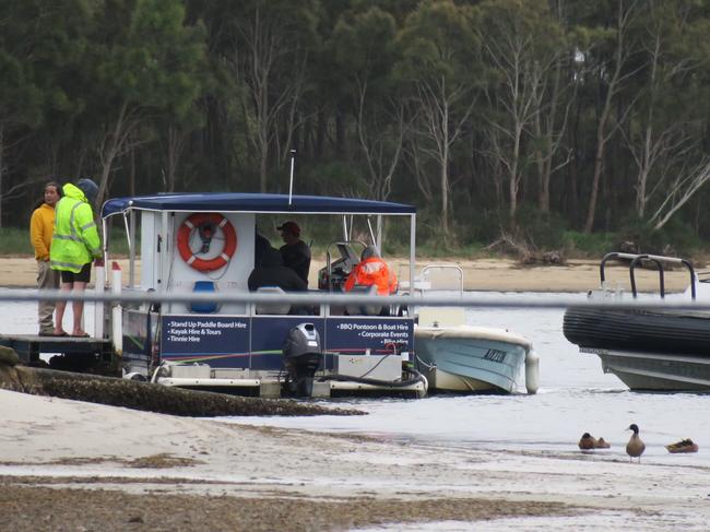 The charter boat is assisting NSW Police in the recovery process. Picture: Richard Noone