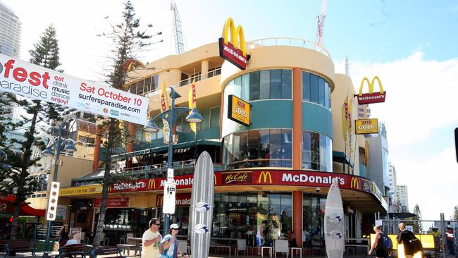 McDonald’s in Cavill Ave, Surfers Paradise.