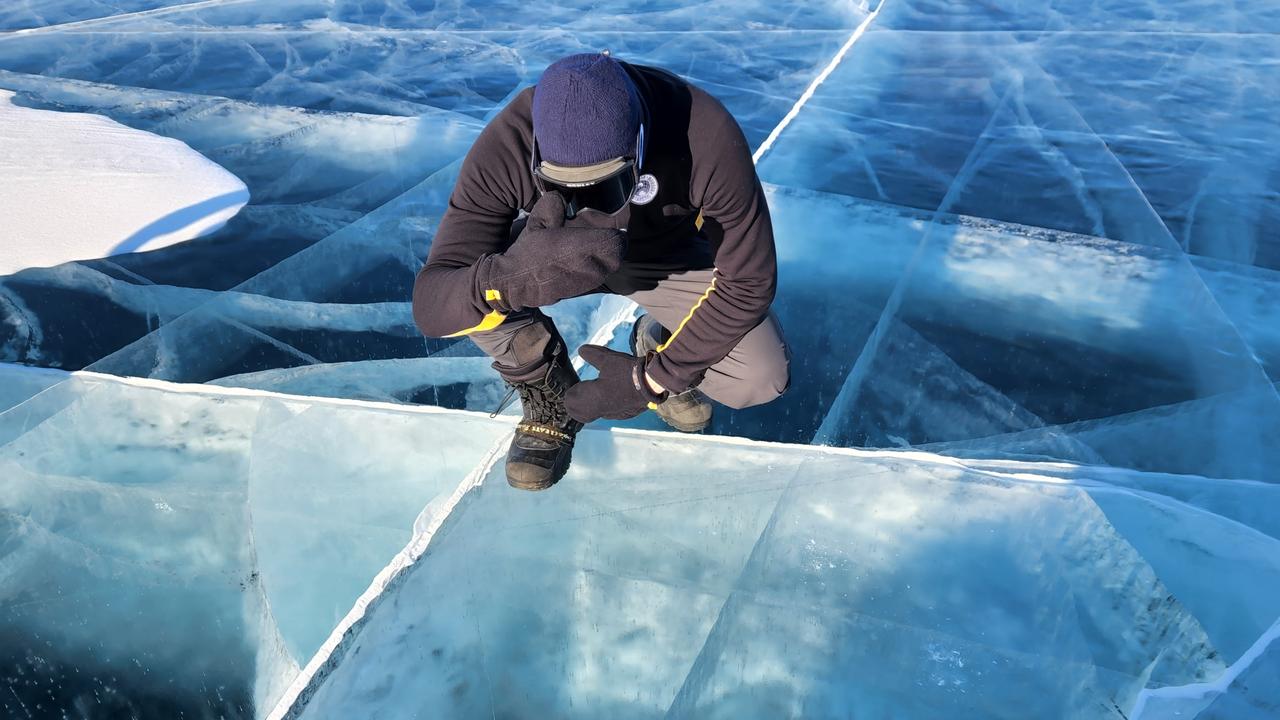 Lake Druzhby by Brett Barlee. The Australian Antarctic Program - A Year in Pictures.