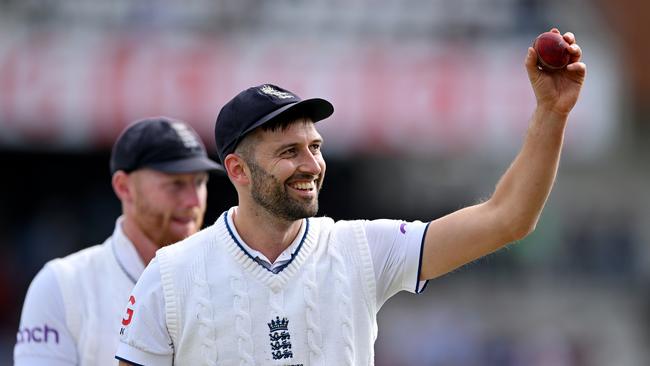 Mark Wood celebrates his five-wicket haul. Picture: Getty Images