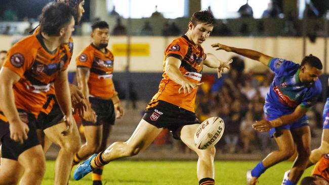 Carina’s Baptiste Fabre in action for Tully Tigers earlier this season. Picture: Brendan Radke