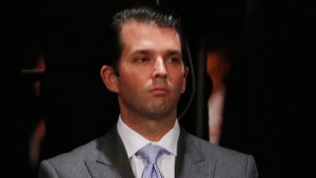 Donald Trump, Jr. at the town hall debate at Washington University on October 9, 2016 in St Louis, Missouri. Picture: Jim Bourg-Pool/Getty Images