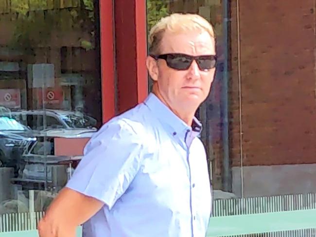 Darryl Peace, 57, outside Bendigo Magistrates' Court charged with more than 250 child abuse material related offences.