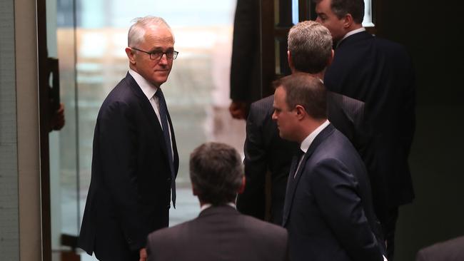 Malcolm Turnbull leaves the House of Representatives. Picture: Kym Smith.