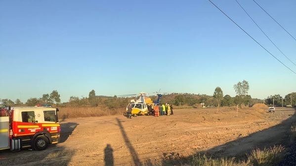 The RACQ CapRescue on scene. Photos: QPS