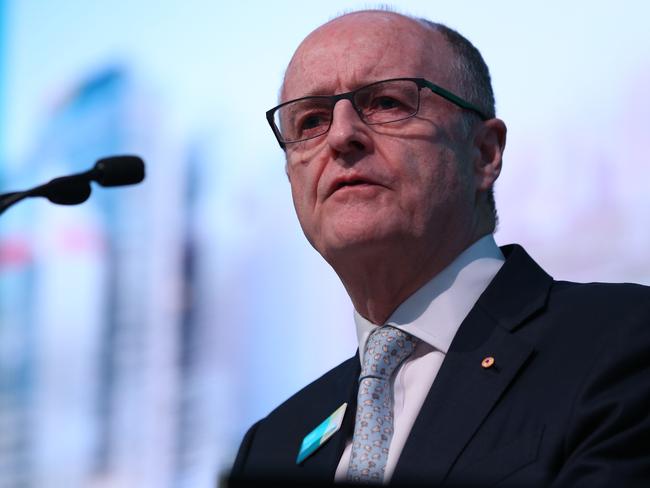 20/11/2019.  Lendlease AGM held at The  Four Seasons hotel in Sydney. Chairman Michael Ullmer during the opening of meeting. Britta Campion / The Australian