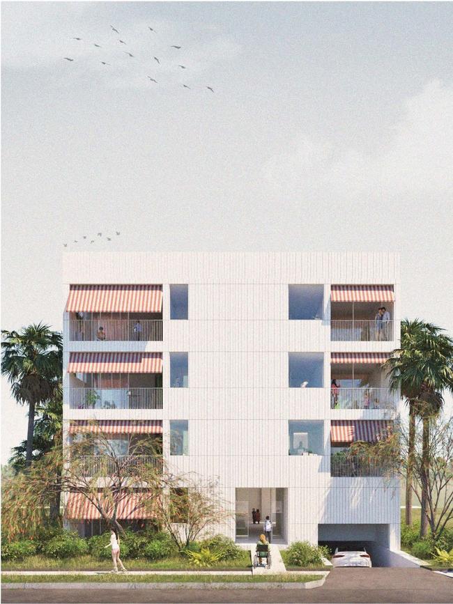 An apartment block design from Neeson Murcutt Neille, Finding Infinity and Monash Urban Lab.