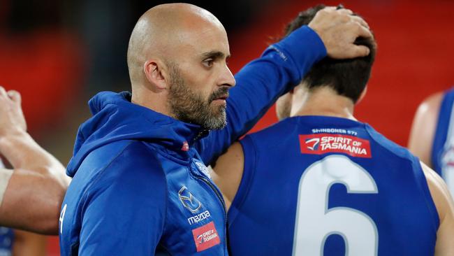 Rhyce Shaw stepped down as Roos coach due to personal reasons. Picture: Michael Willson/AFL Photos via Getty Images