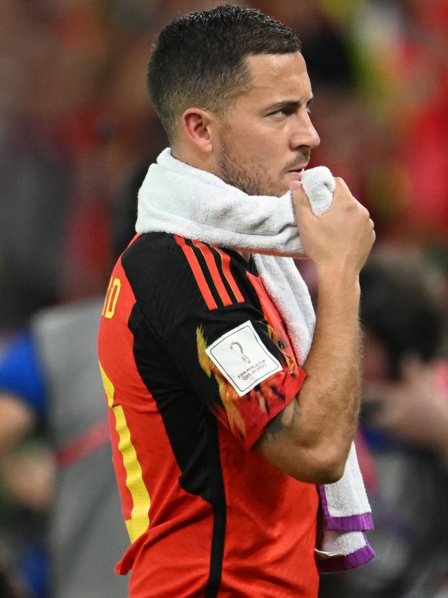 Eden Hazard after Belgium’s loss to Morocco.