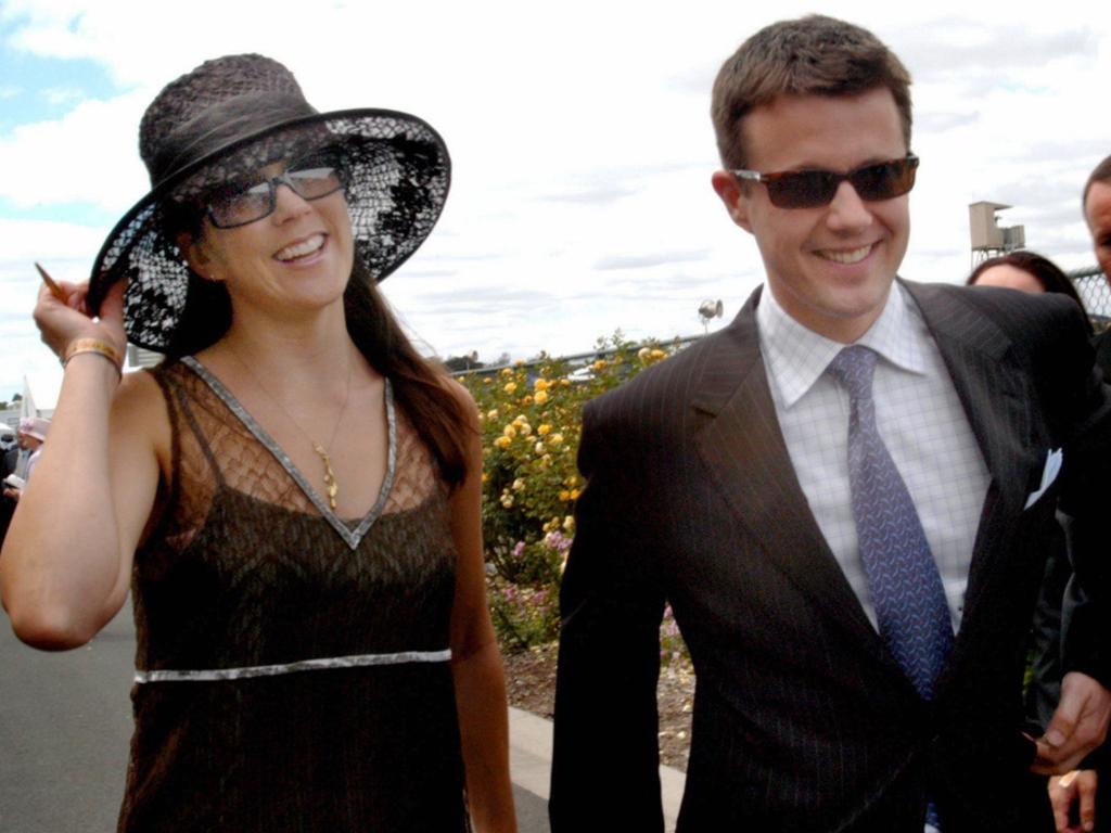 The couple made an appearance at the Melbourne Cup in 2002, months before Queen Margrethe publicly acknowledged their relationship. Picture: Regis Martin/Getty Images