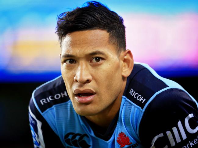 Israel Folau during the NSW Waratahs v Chiefs Super Rugby game at Allianz Stadium. pic Mark Evans