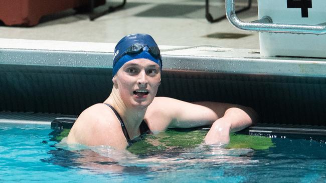 Lia Thomas won a historic race in Atlanta. (Photo by Kathryn Riley/Getty Images)