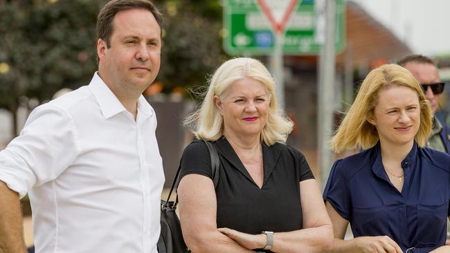  Steven Ciobo, Minister for Defence Industry was the only Gold Coast MP named in the Get Up! campaign. Mr Ciobo is with Karen Andrews, Minister for Industry, Science and Technology, and Senator Amanda Stoker. Picture: Jerad Williams