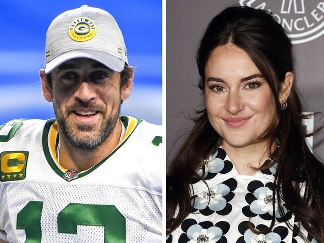 Aaron Rodgers and Shailene Woodley.