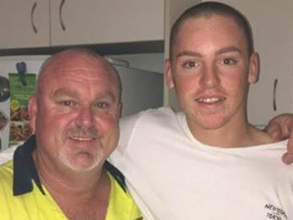 Jack Beasley (right) with dad Brett. Jack, 17, was stabbed to death on the Gold Coast in 2019. Picture: Facebook