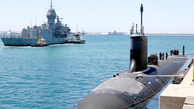 United States Navy Virginia Class submarine USS Mississippi arrives at Fleet Base West, Rockingham, Western Australia for a routine port visit.