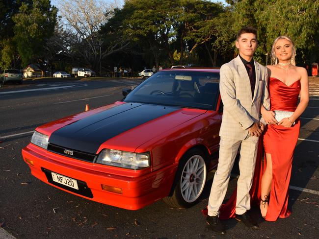 Damian White and Rebecca Ward at Mirani State High School formal at Ocean International on September 8, 2023. Photo: Zoe Devenport