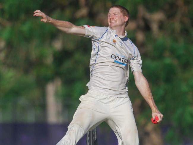 Darwin’s Tom Andrews continues to do his club and region proud, finishing No.2 on the list for NT News’ best allrounders in Darwin Premier Grade for 2021. Picture: Glenn Campbell