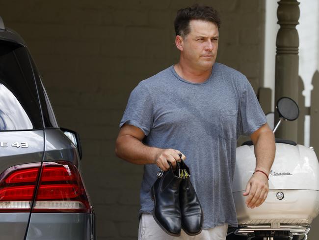 If the shoes fit … Karl Stefanovic at his Mosman home. Picture: Chris Pavlich