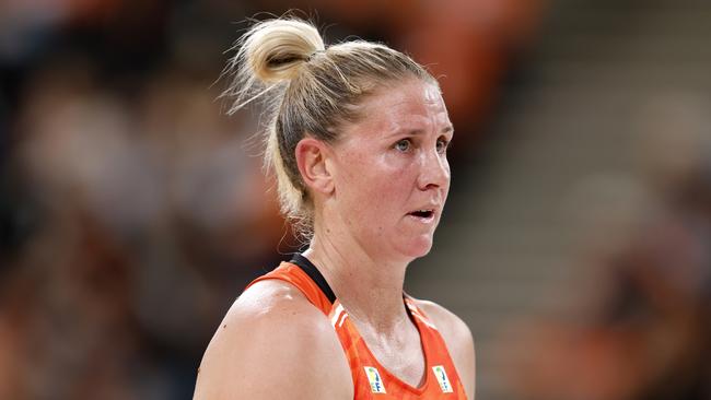 Former Silver Ferns captain Casey Kopua was drafted into the Giants as an injury replacement player. (Photo by Brendon Thorne/Getty Images)
