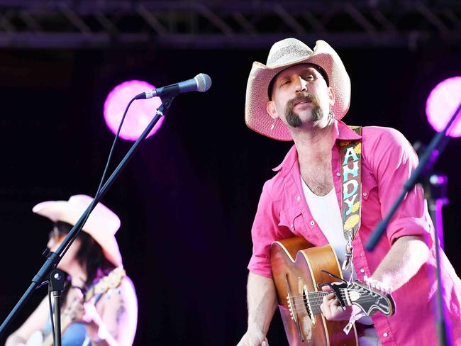 Andy Golledge performs main stage at Gympie Music Muster. Picture: Patrick Woods.