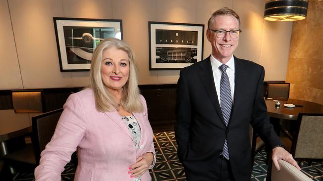 Crown Resorts chair Helen Coonan and CEO Ken Barton. Picture: David Geraghty